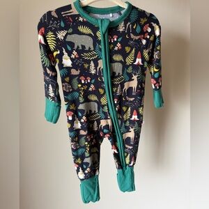 Forest Print Bamboo Zippy